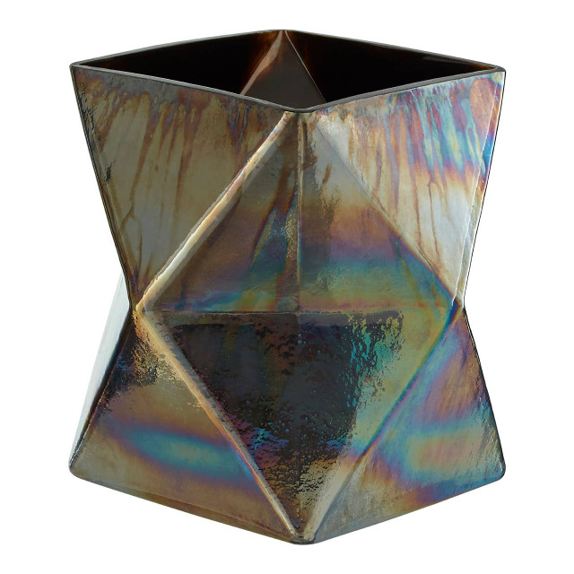 Premier Housewares Rambia Small Oil Slick Glass Candle Holder
