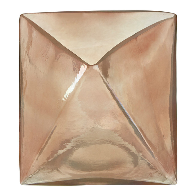 Premier Housewares Rambia Small Pink Glass Candle Holder