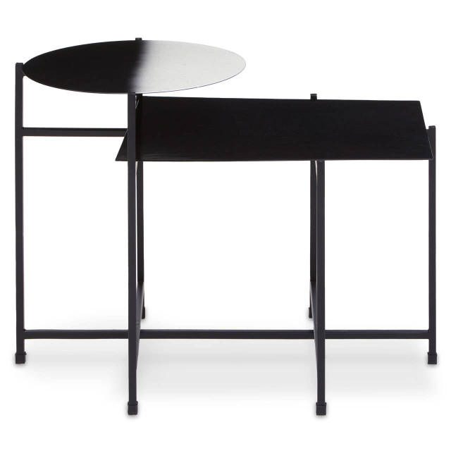 premier housewares Ramus Two Tier Black And White Ombre Side Table