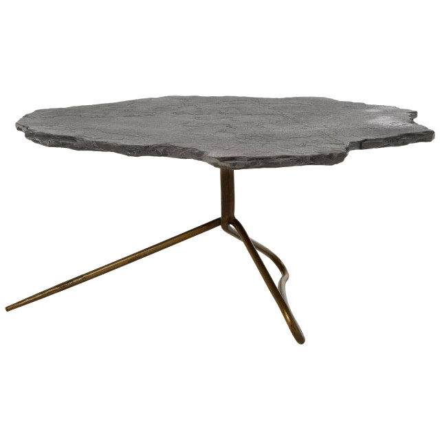 Premier Housewares Rany Grey Stone Top Coffee Table