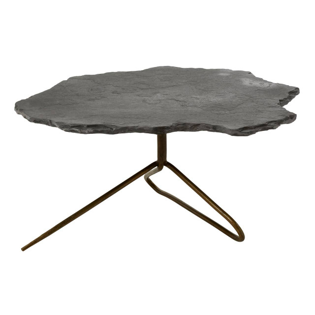 Premier Housewares Rany Grey Stone Top Coffee Table