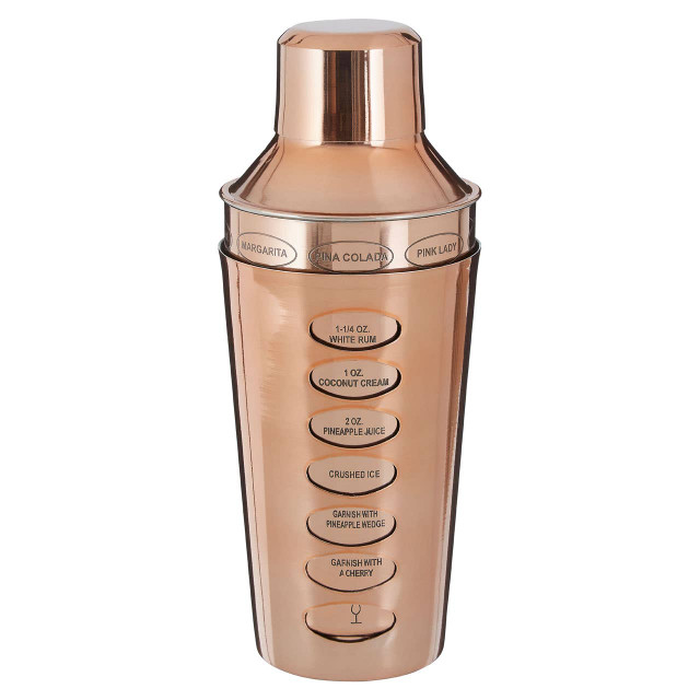 premier housewares Recipe Rose Gold Cocktail Shaker