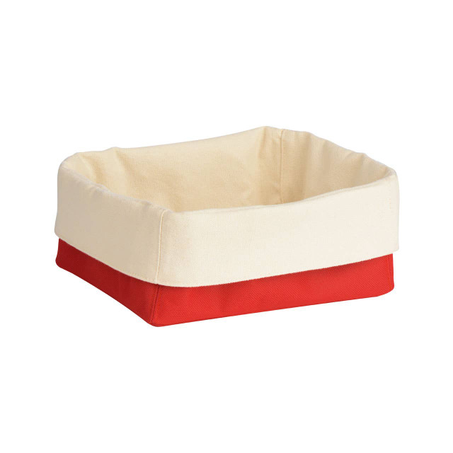 premier housewares Red And Cream Folded Design Small Bread Basket