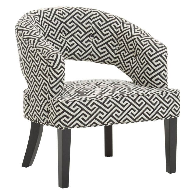 Premier Housewares Regents Park Greek Key Design Cutout Lounge Chair