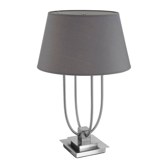 Premier Housewares Regents Park Grey Shade Table Lamp