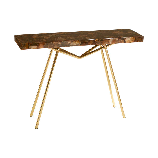 Premier Housewares Relic Console Table With Agate Top