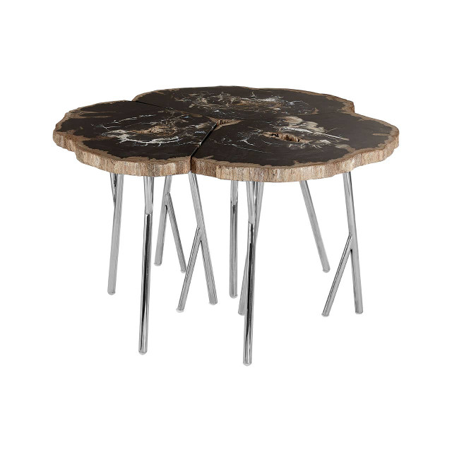 premier housewares Relic Dark Petrified Wood Coffee Table