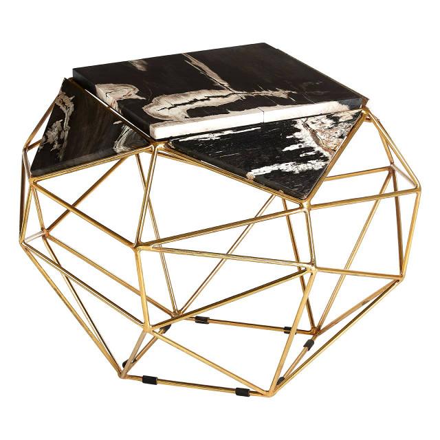 Premier Housewares Relic Dark Petrified Wood Side Table