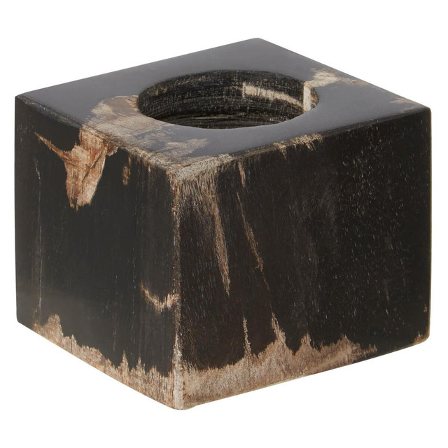 premier housewares Relic Dark Petrified Wood Tealight Holder