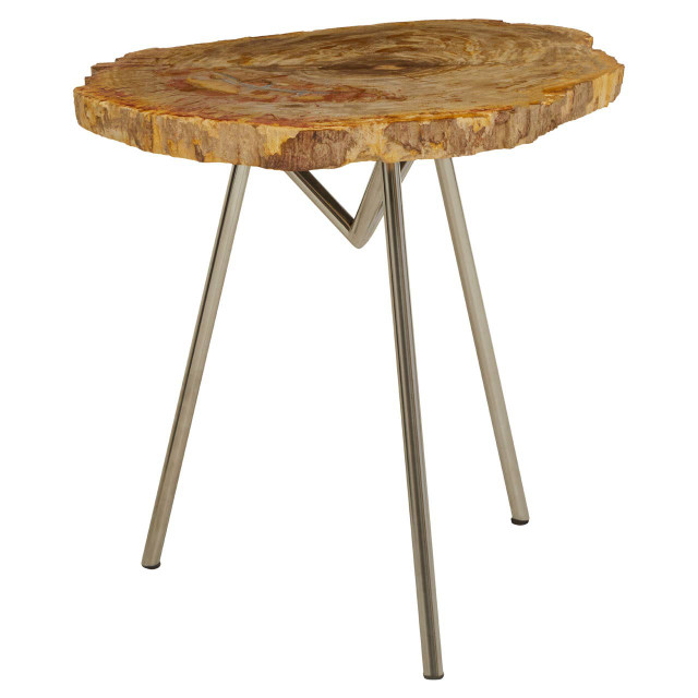 Premier Housewares Relic Large Petrified Wood Side Table