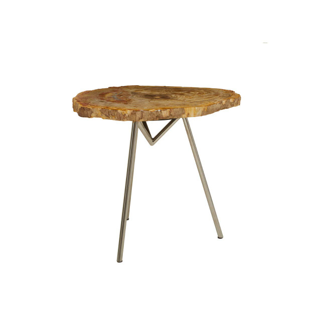 premier housewares Relic Large Petrified Wood Side Table