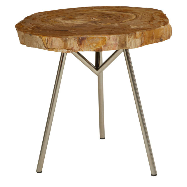 Premier Housewares Relic Medium Petrified Wood Side Table