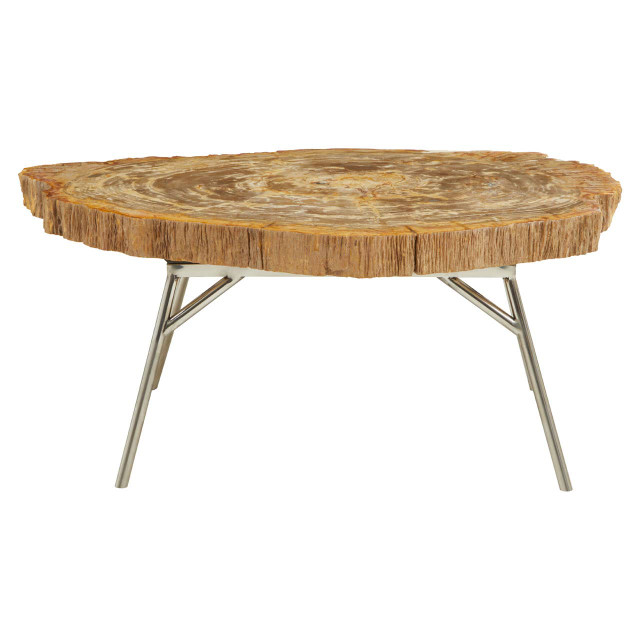Premier Housewares Relic Natural Petrified Wood Coffee Table
