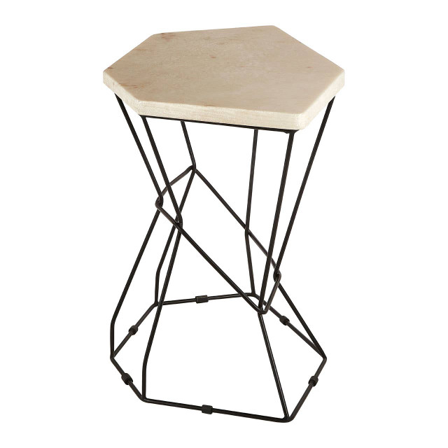 Premier Housewares Relic Onyx Stone Polygonal Side Table