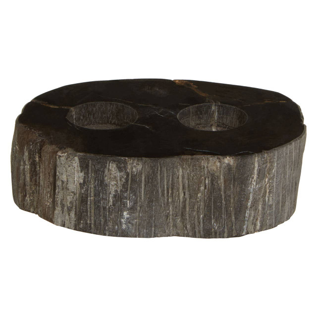 Premier Housewares Relic Petrified Wood 2 Tealight Holder