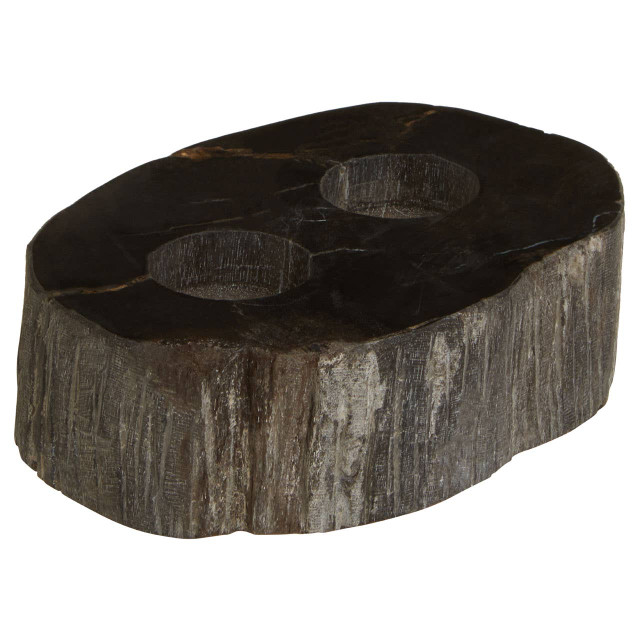 Premier Housewares Relic Petrified Wood 2 Tealight Holder