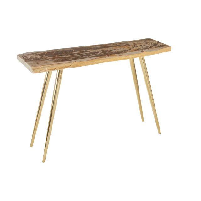 Premier Housewares Relic Petrified Wood Console Table