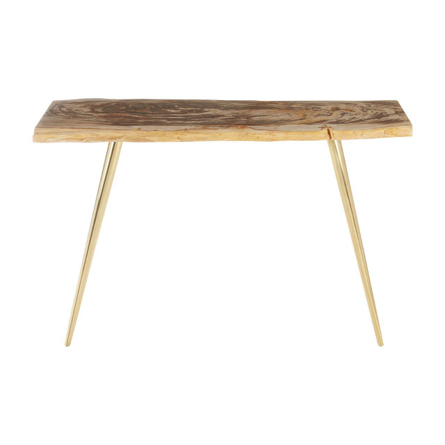 premier housewares Relic Petrified Wood Console Table