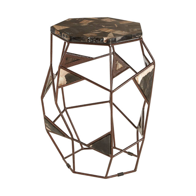 Premier Housewares Relic Side Table With Asymmetric Frame