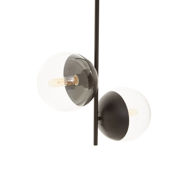 Premier Housewares Revive Black Finish 2 Bulb Pendant Light