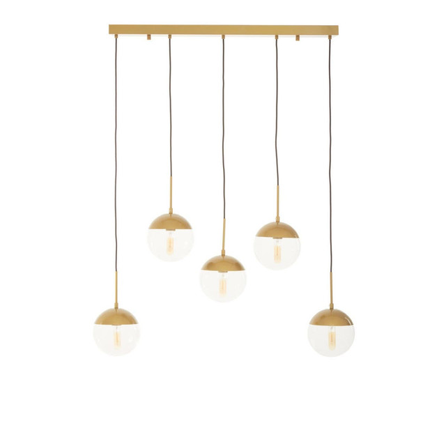 premier housewares Revive Gold Finish Glass Shades Pendant Light