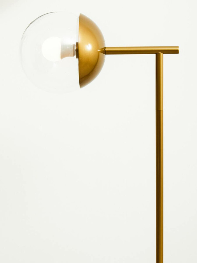 Premier Housewares Revive Gold Finish Metal Floor Lamp