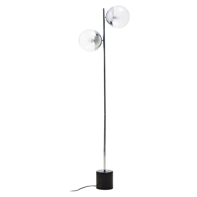Premier Housewares Revive Silver Finish Metal Floor Lamp