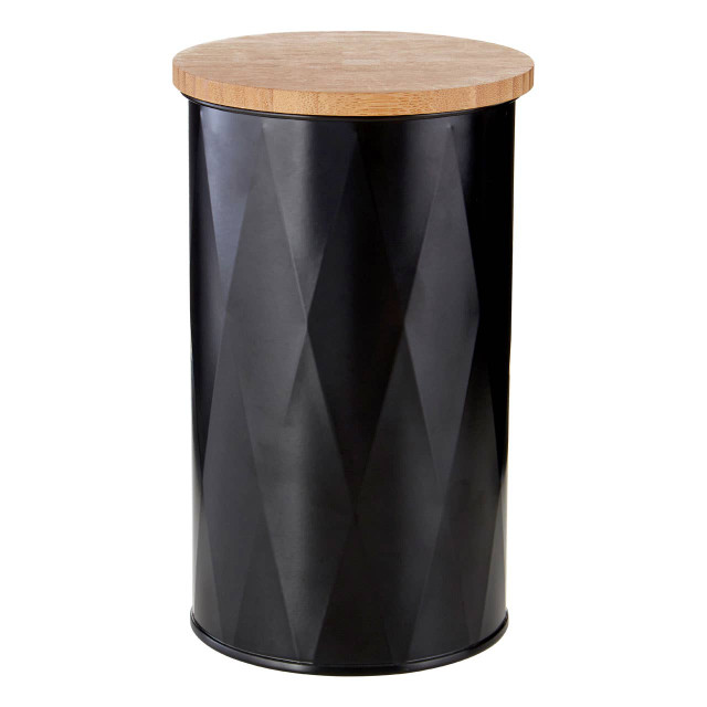 Premier Housewares Rhombus Black Medium Storage Canister