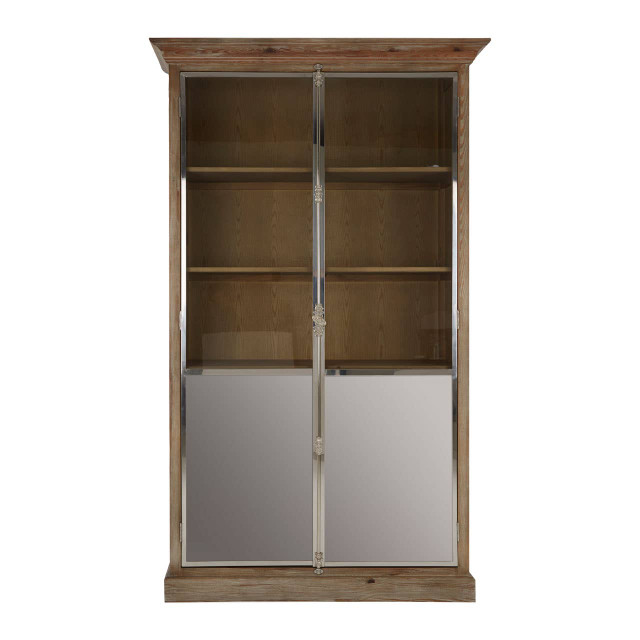 Premier Housewares Richmond White Washed Pine Wood 2 Door Cabinet