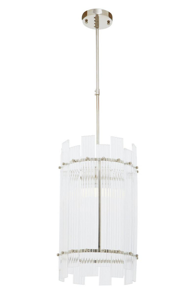 premier housewares Ritz One Bulb Glass Pendant Light