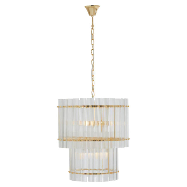 premier housewares Ritz Six Bulb Glass Pendant Light