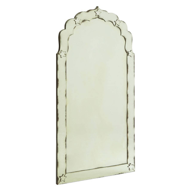 Premier Housewares Riza Antique Effect Arched Wall Mirror