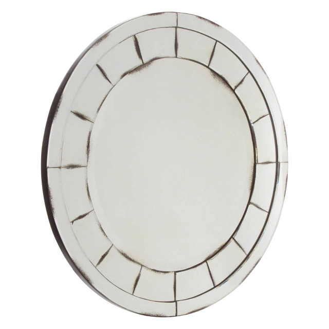 Premier Housewares Riza Round And Mosaic Effect Wall Mirror