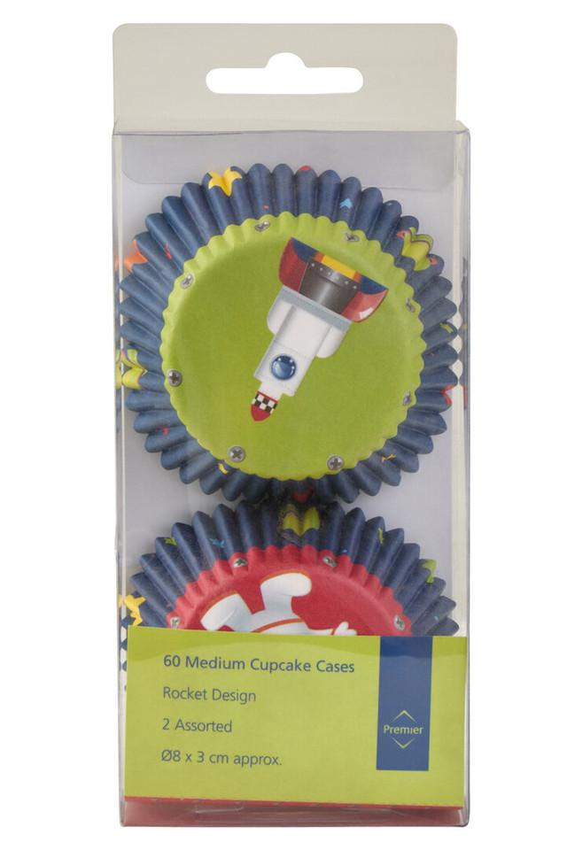 Premier Housewares Rocket 60Pcs Medium Cupcake Cases