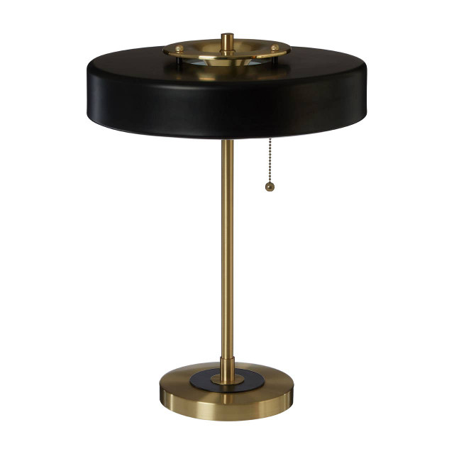 Premier Housewares Rogano Black And Gold Table Lamp