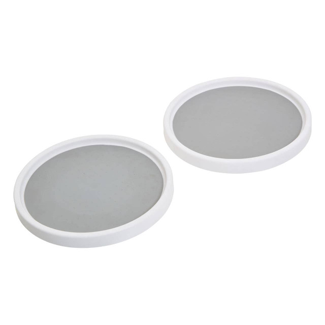 Premier Housewares Romm Set Of 2 White And Grey Revolving Racks