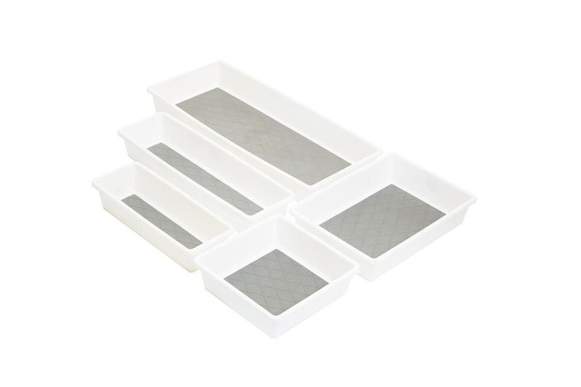 Premier Housewares Romm Set Of 5 Plastic Drawer Organiser