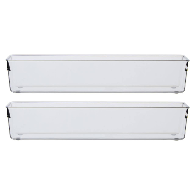 premier housewares Romm Set Of Two Large Clear Kitchen Organisers