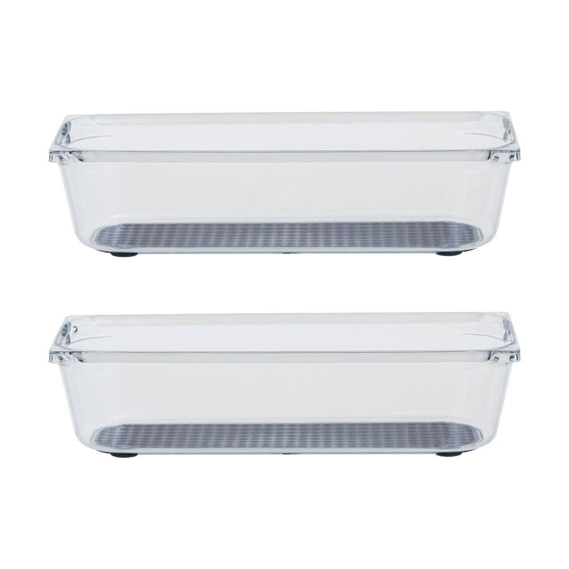 Premier Housewares Romm Small Set Of Two Kitchen Organisers With Rubber Insert