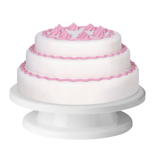 Premier Housewares Romm White Cake Decorating Turntable Stand