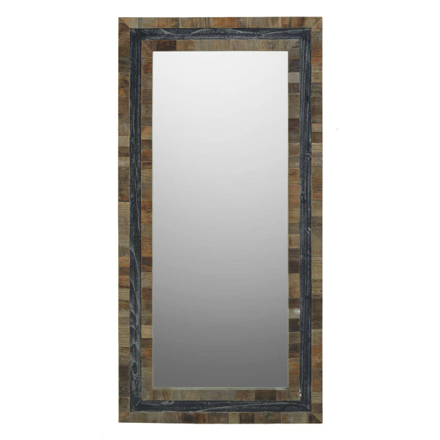Premier Housewares Roselle Recycled Elm Wood Rectangular Wall Mirror