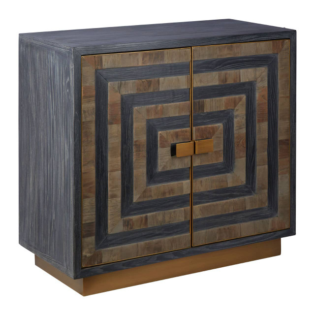 Premier Housewares Roselle Two Door Recycled Elm Wood Sideboard