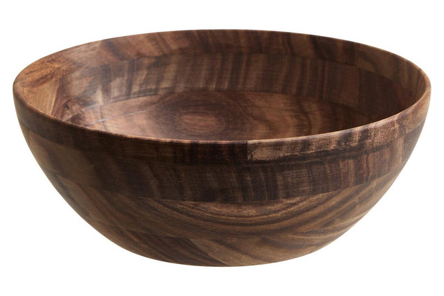 premier housewares Rosi Large Round Sheesham Wood Salad Bowl