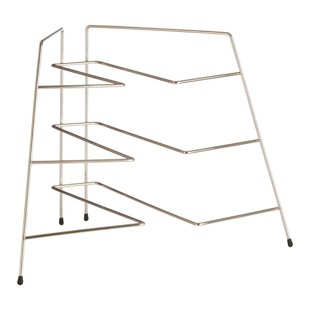premier housewares Rowan Gold Plated Corner Plate Rack