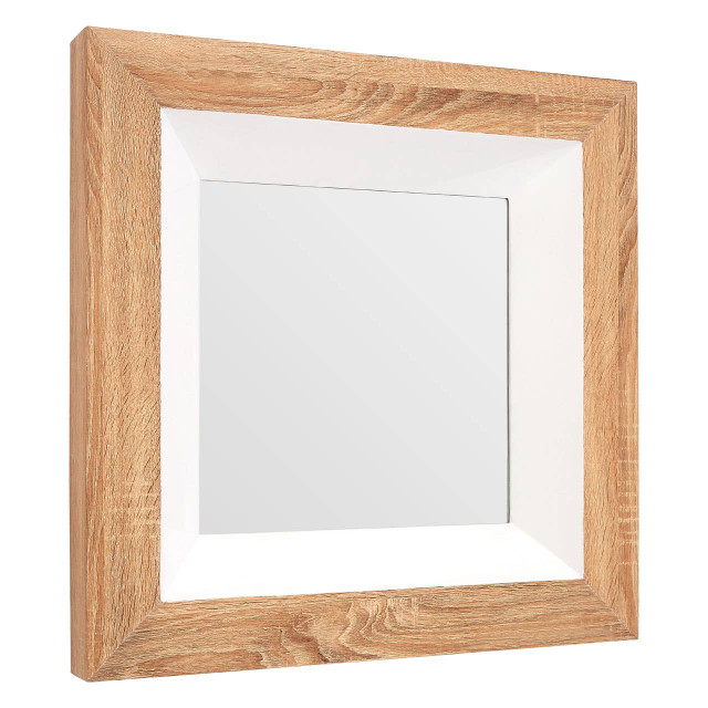 Premier Housewares Roxy White Gloss Wood Wall Mirror