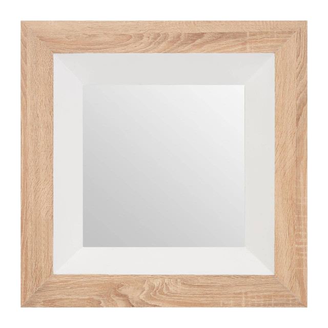 premier housewares Roxy White Gloss Wood Wall Mirror