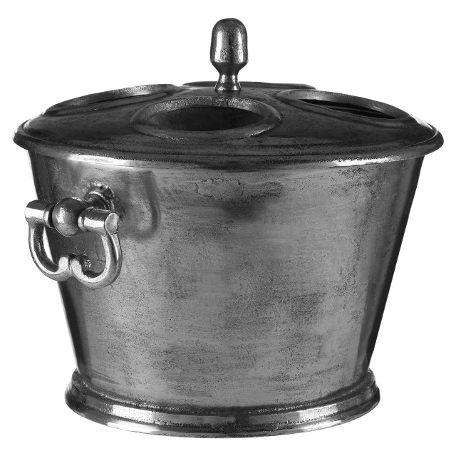Premier Housewares Rustic Antique Silver 4 Bottle Wine Cooler