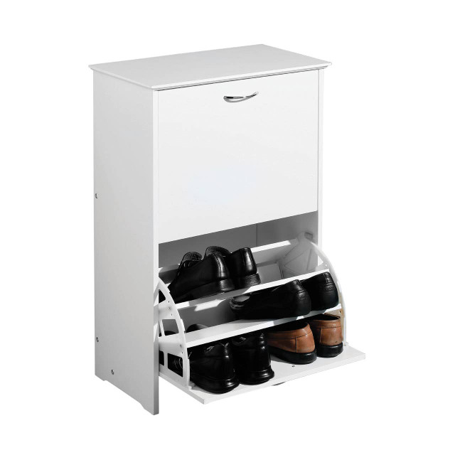 Premier Housewares Ryan White Finish Shoe Storage Cupboard
