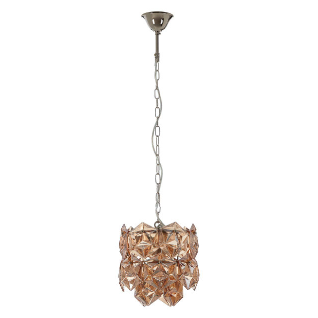 premier housewares Rydello Small Amber Glass Chandelier