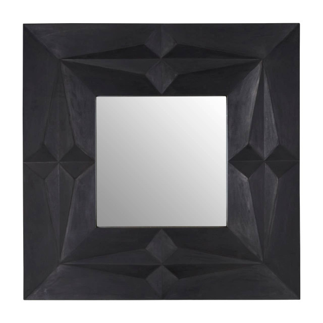 premier housewares Sabari Black Finish Square Wall Mirror